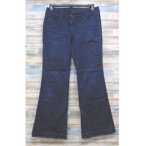 New York Company Womens Dark‎ Wash Flare Jeans Size 6 Cotton Spandex